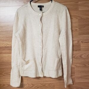 Aqua Beige Women's Cardigan 100% Cashmere Sz. L